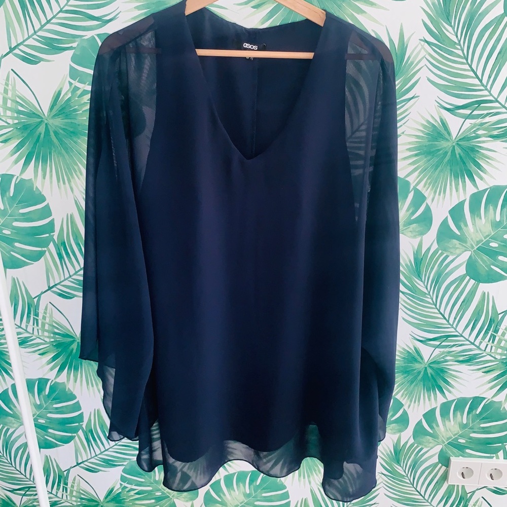 Cape Navy Dress